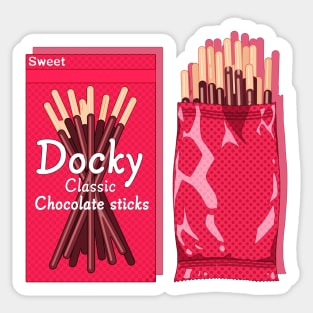 Japanese classic chocolate sticks Sticker